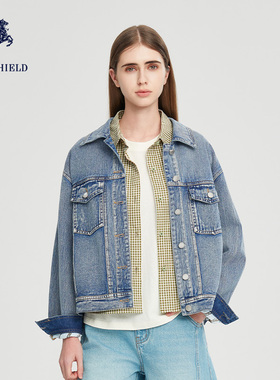 POLOSHIELD女士简约百搭2026春季新款牛仔外套 6261W1A617