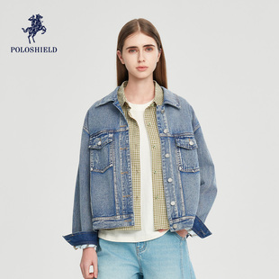 POLOSHIELD女士简约百搭2026春季新款牛仔外套 6261W1A617