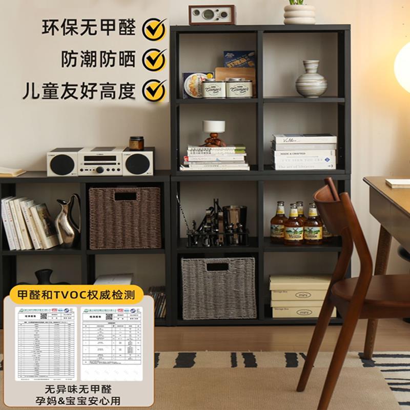 实木书架落地置物架床头书柜墙储柜xc062504一体合靠家用自由物组