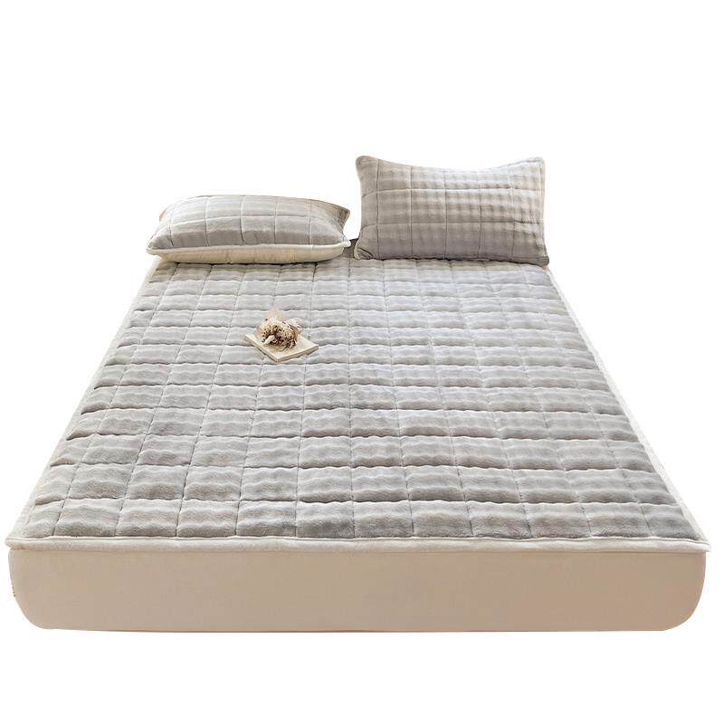 兔毛绒床垫褥子软垫被褥铺底加绒保暖牛奶绒毛毯铺床防滑床褥垫子