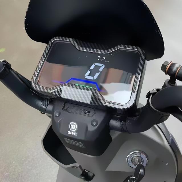 五羊电动车U-be改装碳钎维仪表框防水罩 ube仪表壳保护盖配件