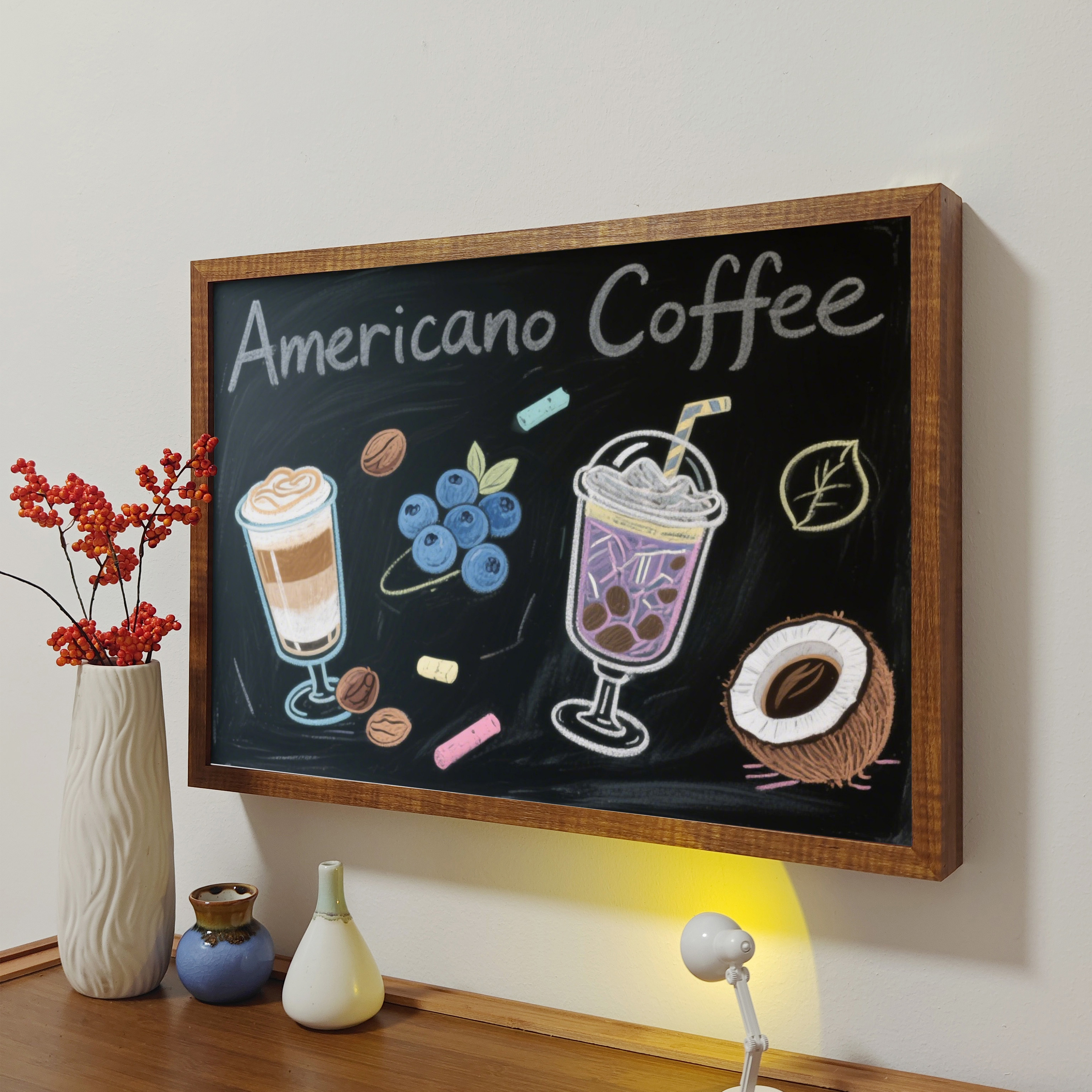 黑板写字磁吸电表箱装饰画留言实木电闸箱网线盒开关遮丑家用墙画