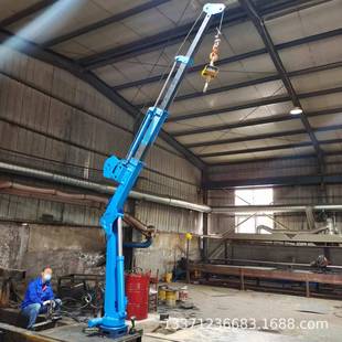 折叠吊折臂船吊 车载吊机小型折臂吊蓝牌随车吊船用折臂吊机固定式