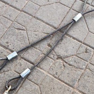 绳套工地车间维修吊车工具 起重搬运钢丝绳索具一拖二挂钩卸扣吊装