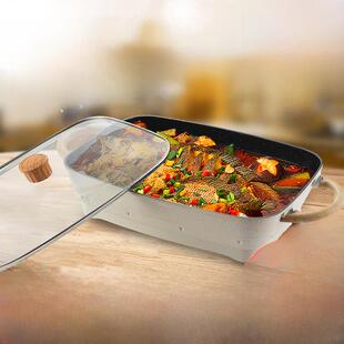 捷拉德电烧烤炉韩式家用不粘烤鱼炉无烟烤肉机电烤盘铁板烤肉锅