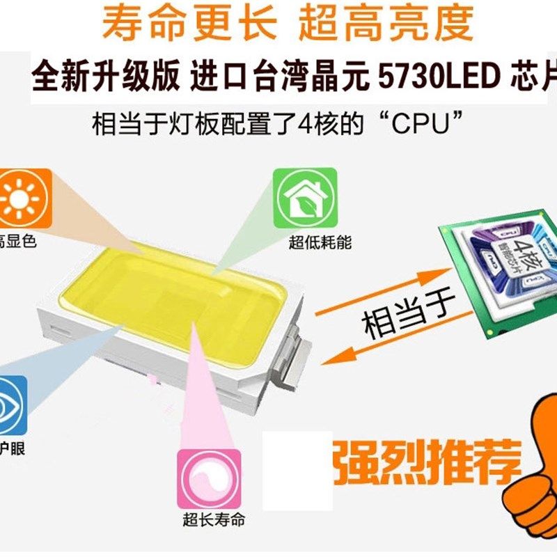 led吸顶灯改造灯板长条led灯条高亮白光led灯板灯带灯管灯芯贴片,家装灯饰光源,LED球泡灯,淘宝优惠券,粉丝福利购,淘宝优惠卷