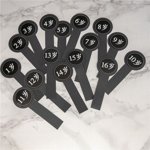 1-40岁礼物创意生日礼品礼盒包装纸装饰贴纸祝福贺卡片岁数年龄牌