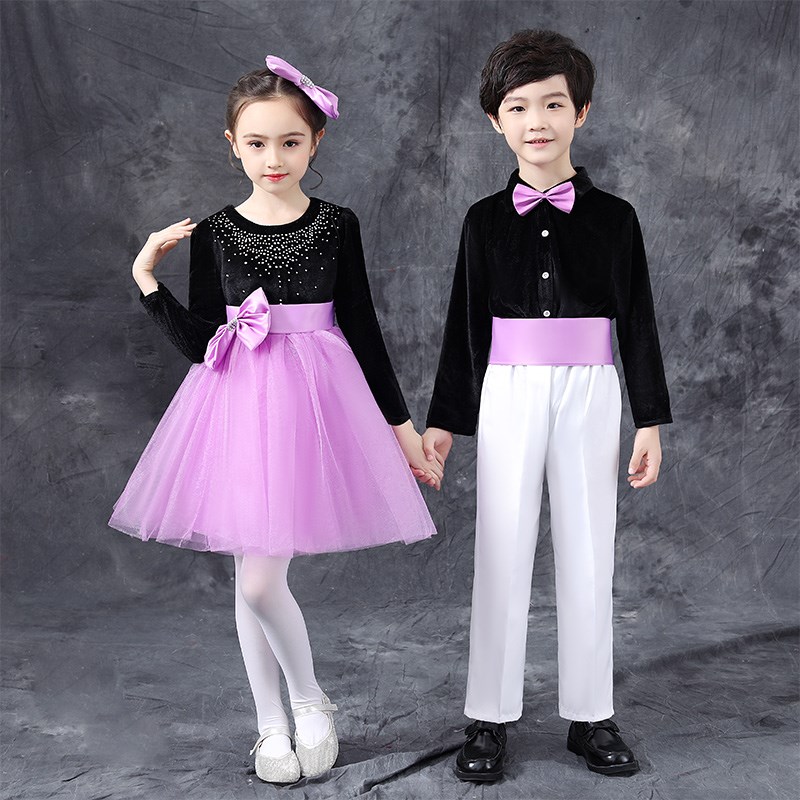 六一儿童合唱演出服男女童中小学生少儿诗歌朗诵大合唱团表演服装