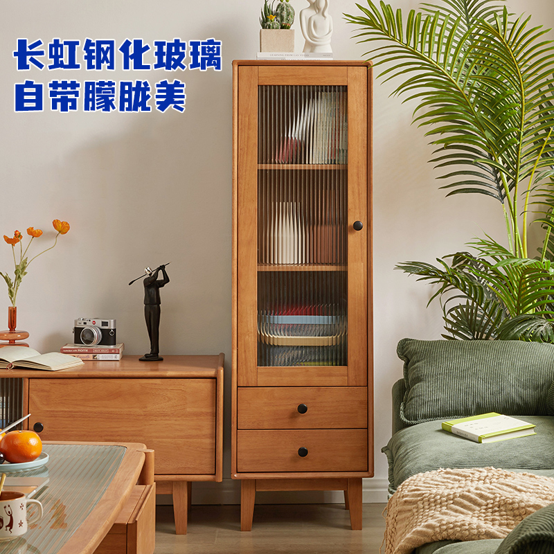 实木电视柜边柜高低柜组合现代简约客厅电视机旁柜子储物柜置物柜