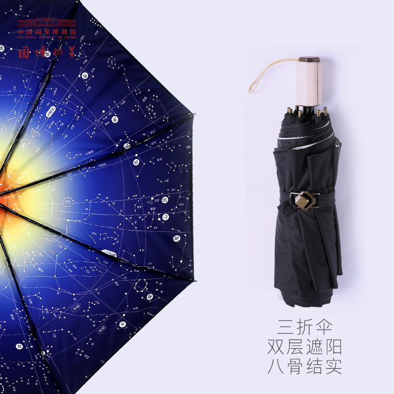 中国博物馆以梦为马小巧便携防晒伞遮阳伞雨伞博物馆文创礼物