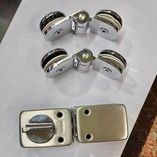 玻璃门熟食小口边铰链门铰链圆珠形展示无框酒柜度合页