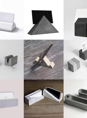 名片座水泥名片座硅胶模具水泥混凝土模具办公饰品支持定制