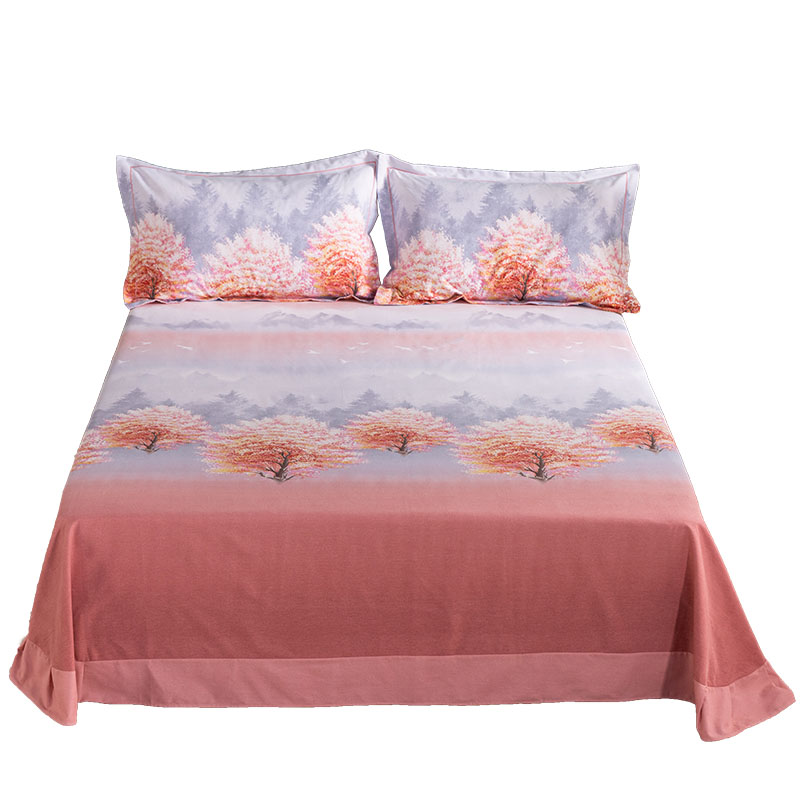 床单单件纯棉加厚全棉磨毛1.5米1.8m米床单双人单人加大床上用品