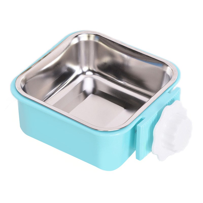 猫碗宠物狗狗用品食盆不锈钢单碗喝水碗悬挂式猫粮盆固定挂笼狗碗