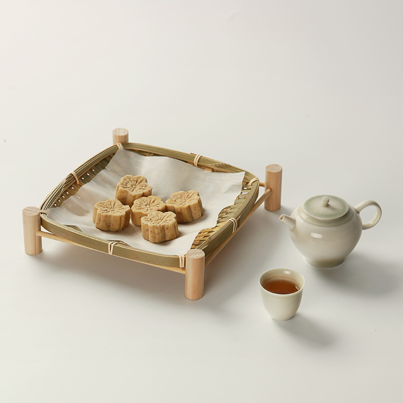 纯手工竹编制品工艺品竹篓小竹篮收纳筐簸箕托盘家用果盘水果篮子