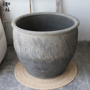 水缸庭院大缸陶缸土缸老缸旧缸民俗缸民宿装 饰缸荷花缸陶盆大号缸