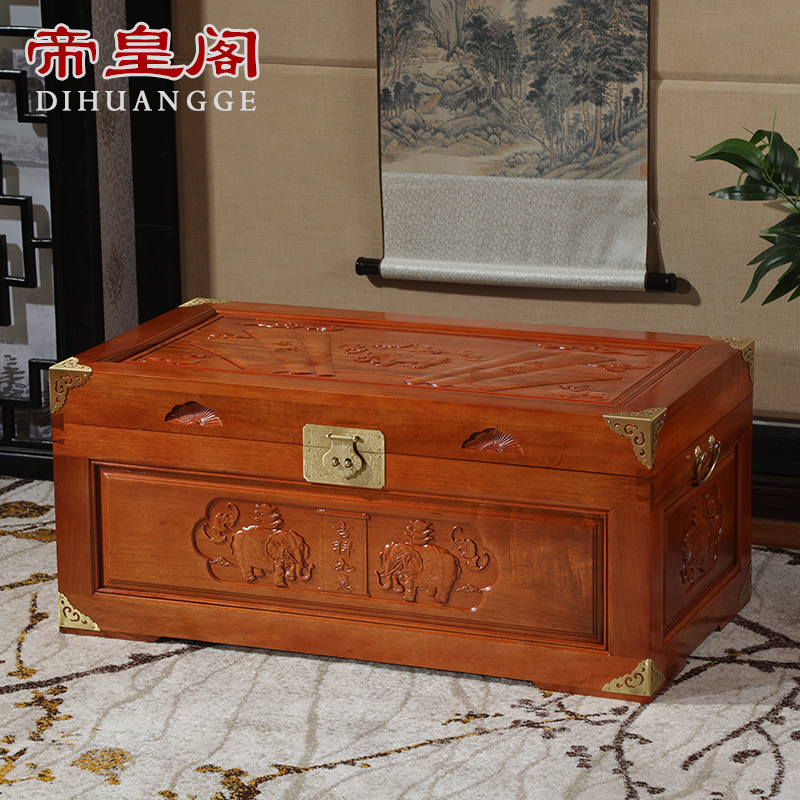 香樟木箱子字画箱百分百全香樟木储物箱婚嫁箱字画箱全实木箱带锁