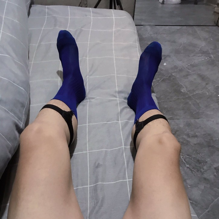 男生体育生小腿环吊袜带正装1S黑袜夹型男潮男0M商务黑丝袜防滑夹