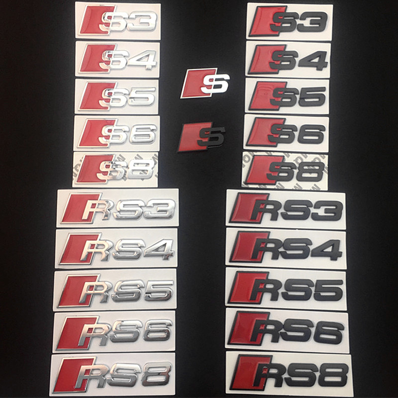 适用奥迪尾标A3/A4L/A6L/A5改装S3/S4/S6/S5/S8/RS3/Q3/金属车贴