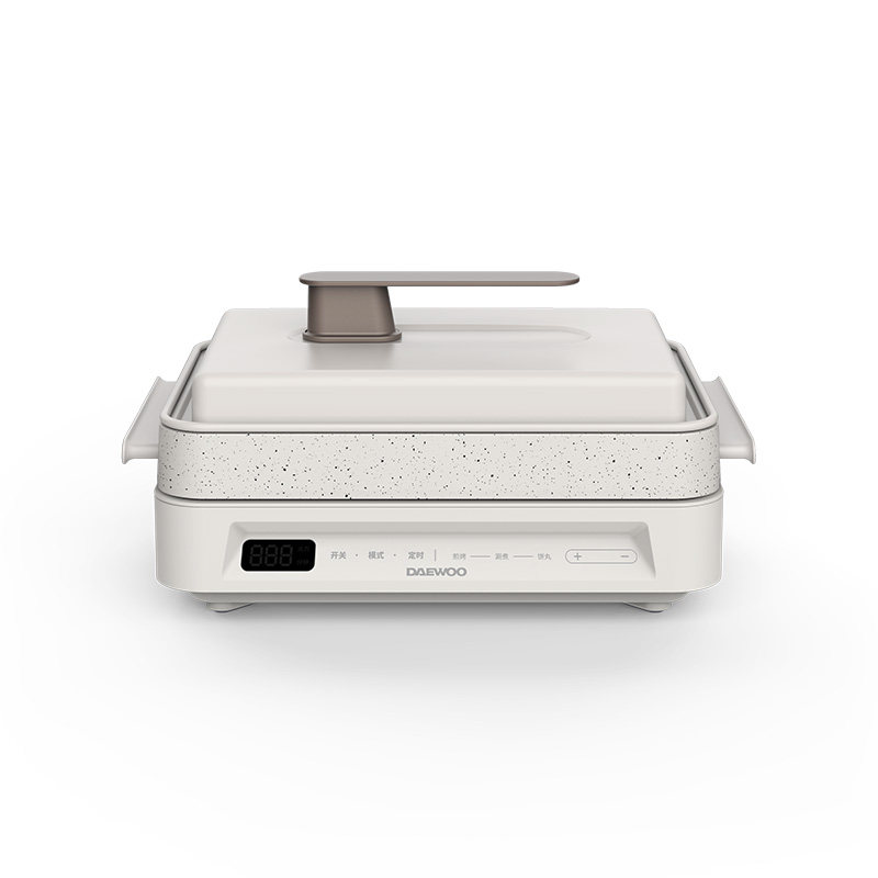 韩国大宇多功能料理锅电烤炉火锅烧烤煎炖煮焖家用烤肉一体蒸煮锅