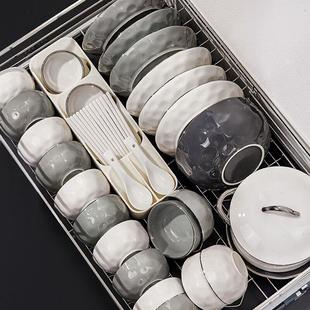 家用现代轻奢风高级感乔北迁餐具024新款 色欧北欧银边碗碟套2装 碗