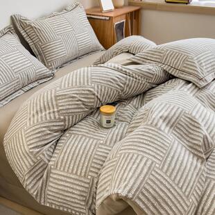 加厚原棉磨毛被套单件2025新款秋冬季150x200x230单人学生被罩4