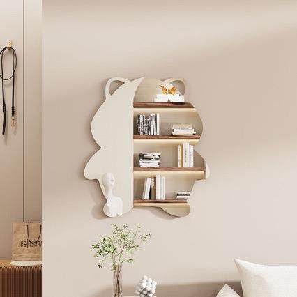 不会碎的小熊软镜子贴墙自粘免打孔门后浴室镜亚克力拍照穿衣镜子