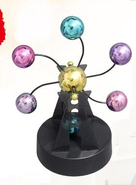 创意摆件办公家居礼品工艺品电动磁性天体模型彩球摇摆器