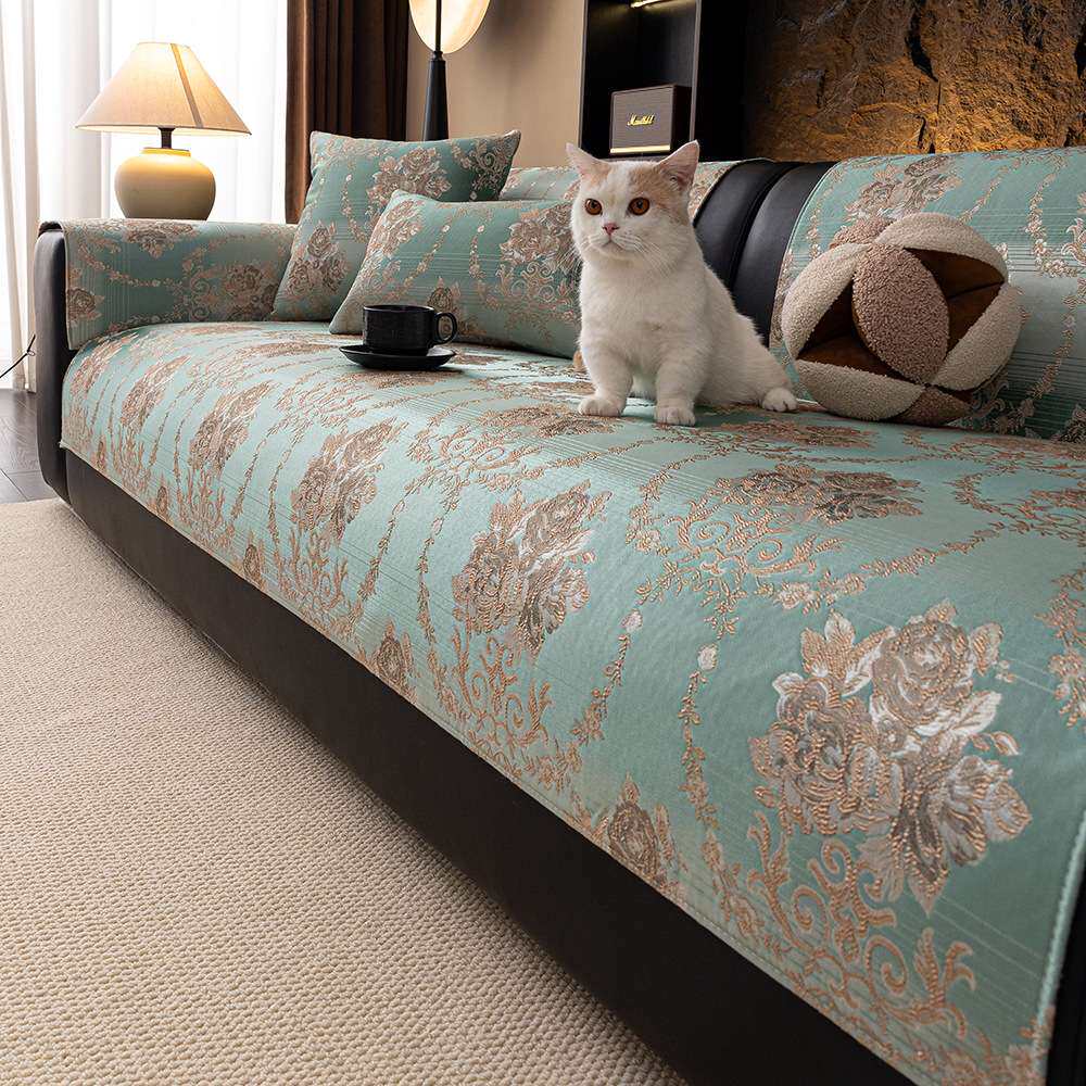 2026新款北欧高精密提花轻奢高级感防滑四季通用沙发垫套罩靠背巾
