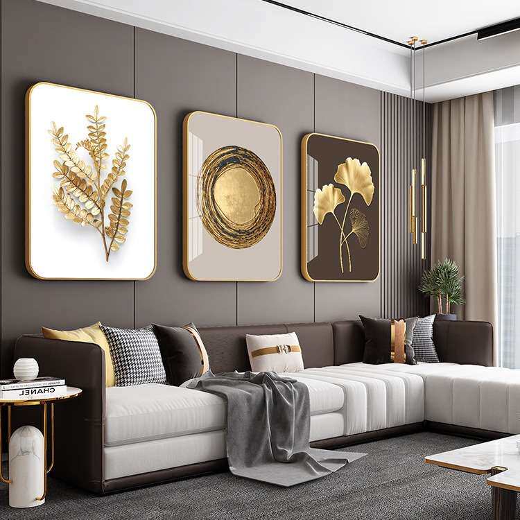 深圳大芬油画村客厅装饰画沙发背景墙挂画现代简约壁画大气墙画