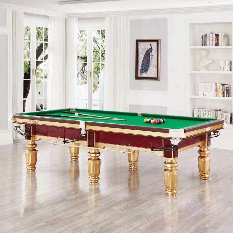 标准型台球桌广东强利工厂美式台球桌标准中式黑八台球室家用商用