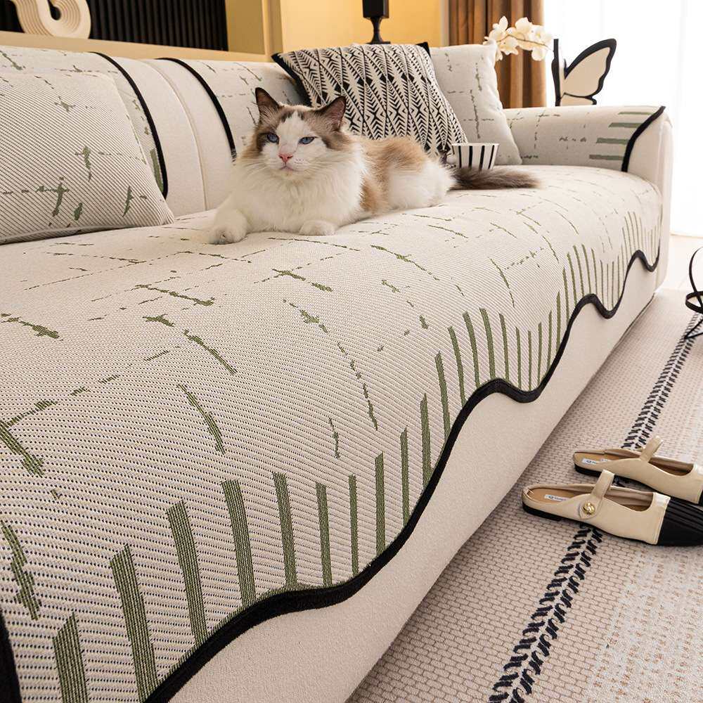 2026新款四季通用沙发垫异形直排防滑轻奢高级仿棉麻亚麻沙发套罩