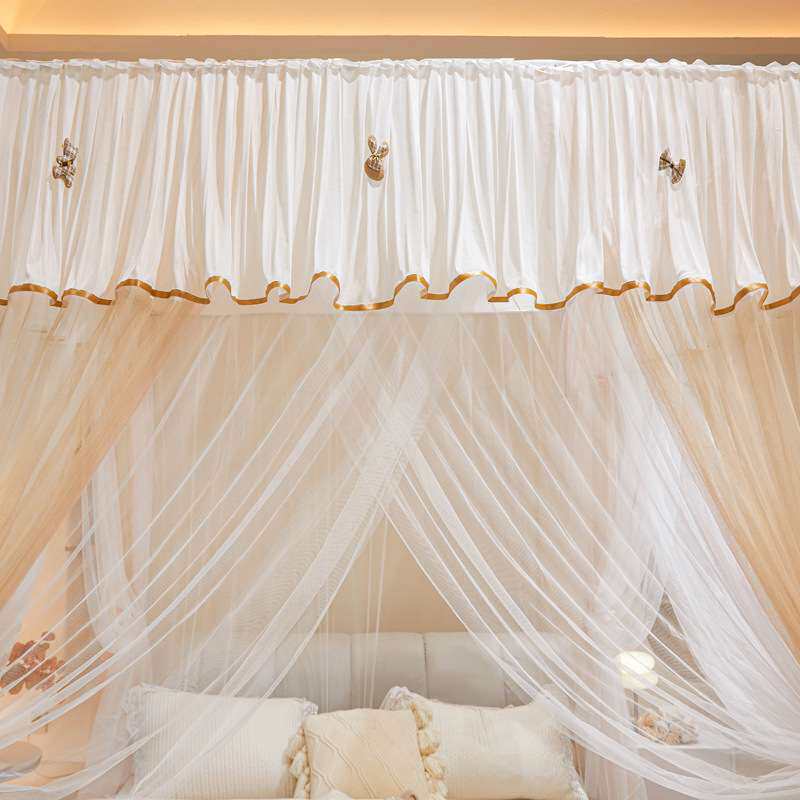 落地蚊帐家用卧室2025年新款全罩式1米8大床免安装支架杆加粗加厚