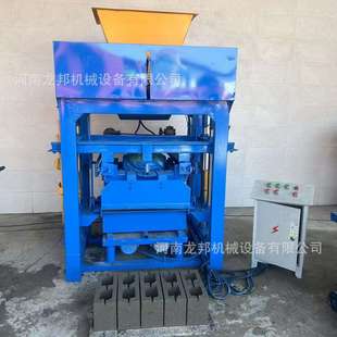 龙邦半自动水泥砖机 免烧制砖设备 混凝土空心砖机