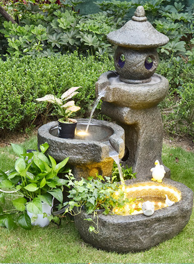 庭院流水景观中式假山喷泉摆件阳台花园造景客厅鱼池招财鱼缸装饰
