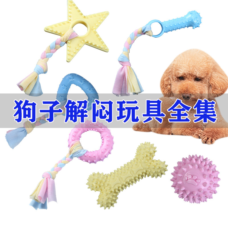狗狗玩具训练耐咬橡胶球小狗泰迪比熊磨牙玩具幼犬骨头胶宠物用品