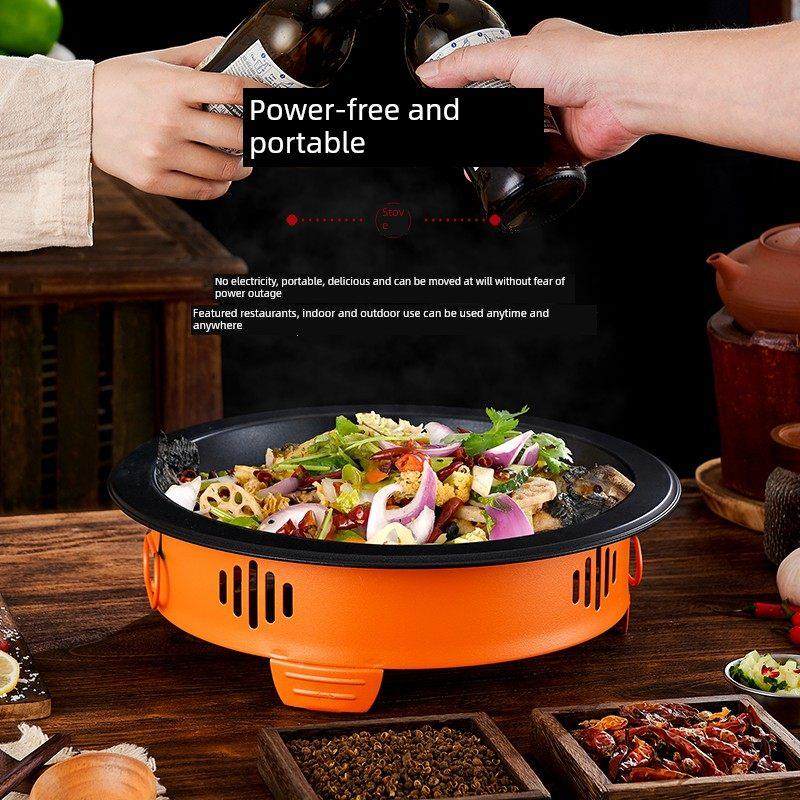 牛蛙锅干干锅鸡专用XZV锅肉蟹锅煲锅盆酒精炉锅商用鱼头网红干锅,厨房/烹饪用具,烧烤炉,淘宝优惠券,粉丝福利购,淘宝优惠卷