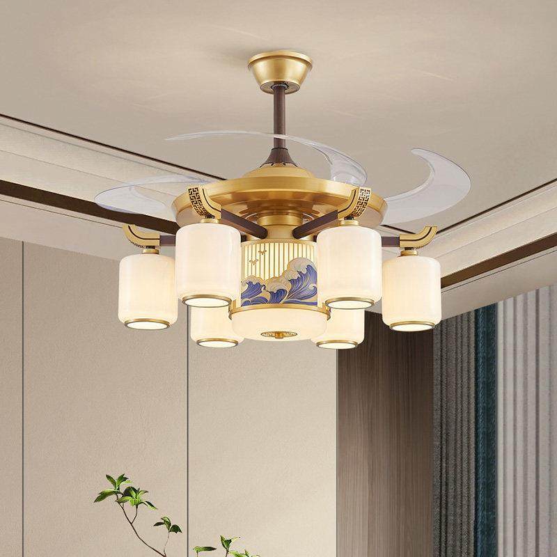 新中式隐形国吊扇风扇吊灯中风一灯体吊扇灯客厅2灯禅意大气饭厅2,家装灯饰光源,客厅吊灯,淘宝优惠券,粉丝福利购,淘宝优惠卷