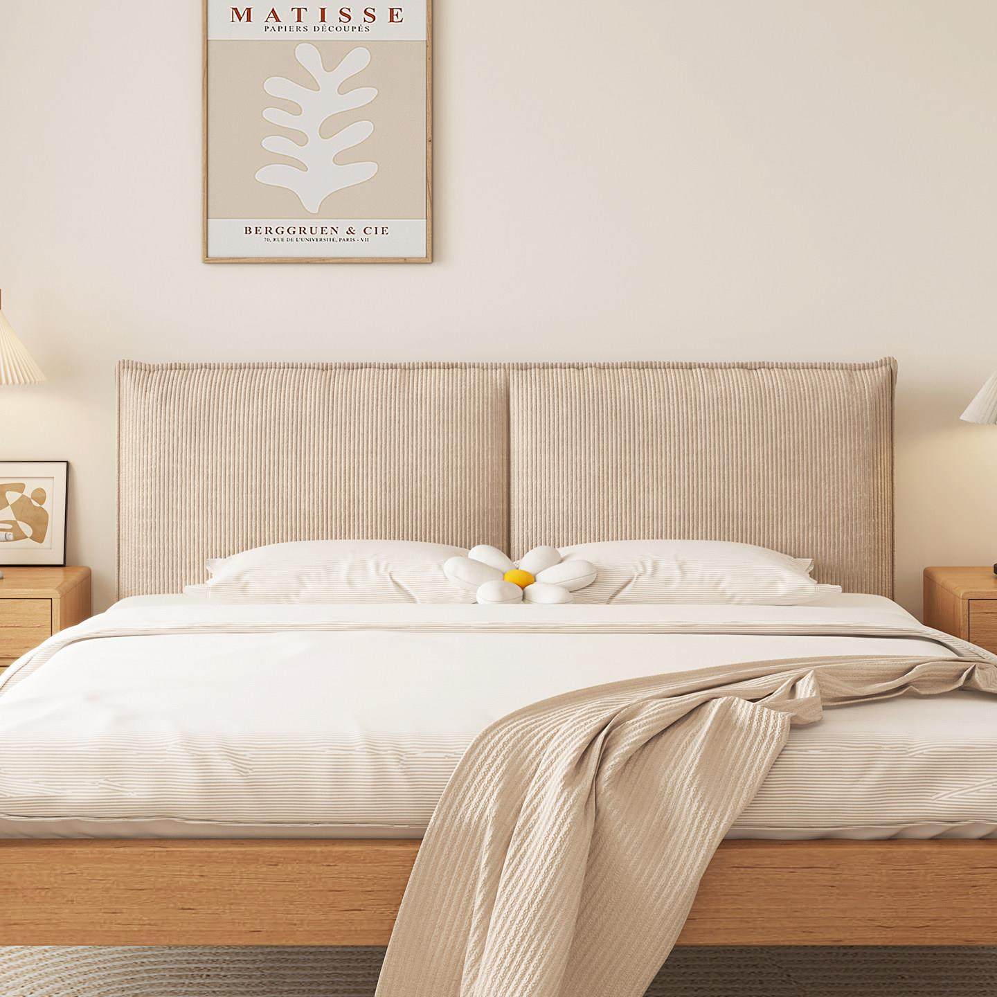 床头软包背榻榻米无床头靠垫2025新款灯芯绒床背靠靠垫防撞上灯芯,居家布艺,床头靠垫,淘宝优惠券,粉丝福利购,淘宝优惠卷