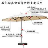 超ST2023大型户外中柱庭三头伞遮阳院休闲室外遮阳露伞天 多功能