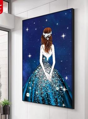 蒂DC钻石画十高级感彩高难度满物C01062钻新款玄关美女人背景粘钻