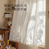 日式 原风条纹纱帘隔帘断ARI窗厨房半纱木帘穿杆帘卧飘室窗免打孔