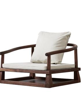 新中国风饪榻榻椅阳台湾窗椅式黑胡34547日桃实木咖啡桌椅地板米