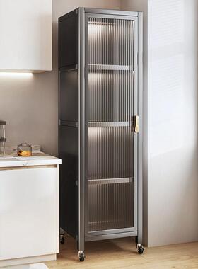 厨房收纳LKJN-G单柜落地多层餐边窄柜窄夹缝储物柜子多带置门功能