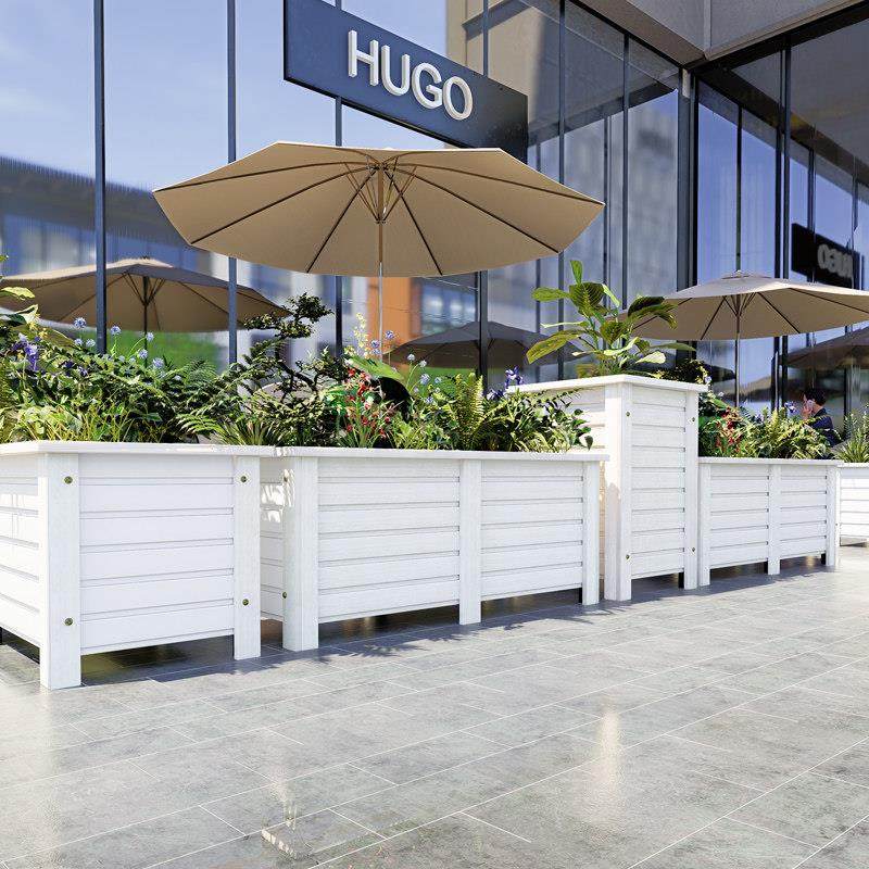 新款树脂花盆加JMM用箱厚耐塑木树脂花箱户外防腐木花庭院阳台种