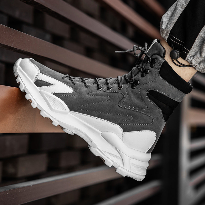 内增高鞋男10cm夏季运动休闲增高男鞋青少年厚底工装靴8cm12厘米