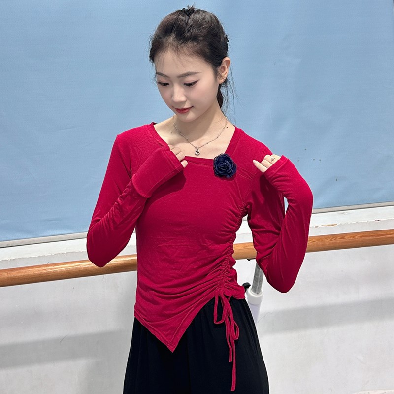 新款舞蹈服长袖秋冬古典舞练功服女中国舞韵瑜伽形体服现代舞服装