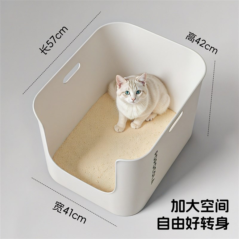 全封闭猫砂盆超大号防臭防外溅加高双层猫厕所猫窝一体猫沙盆隔臭