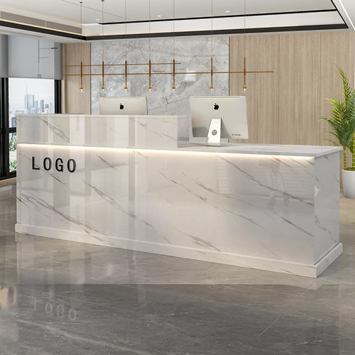 前台接待台公司柜台烤漆服装店吧台奶茶店饭店收银台酒店简约柜台