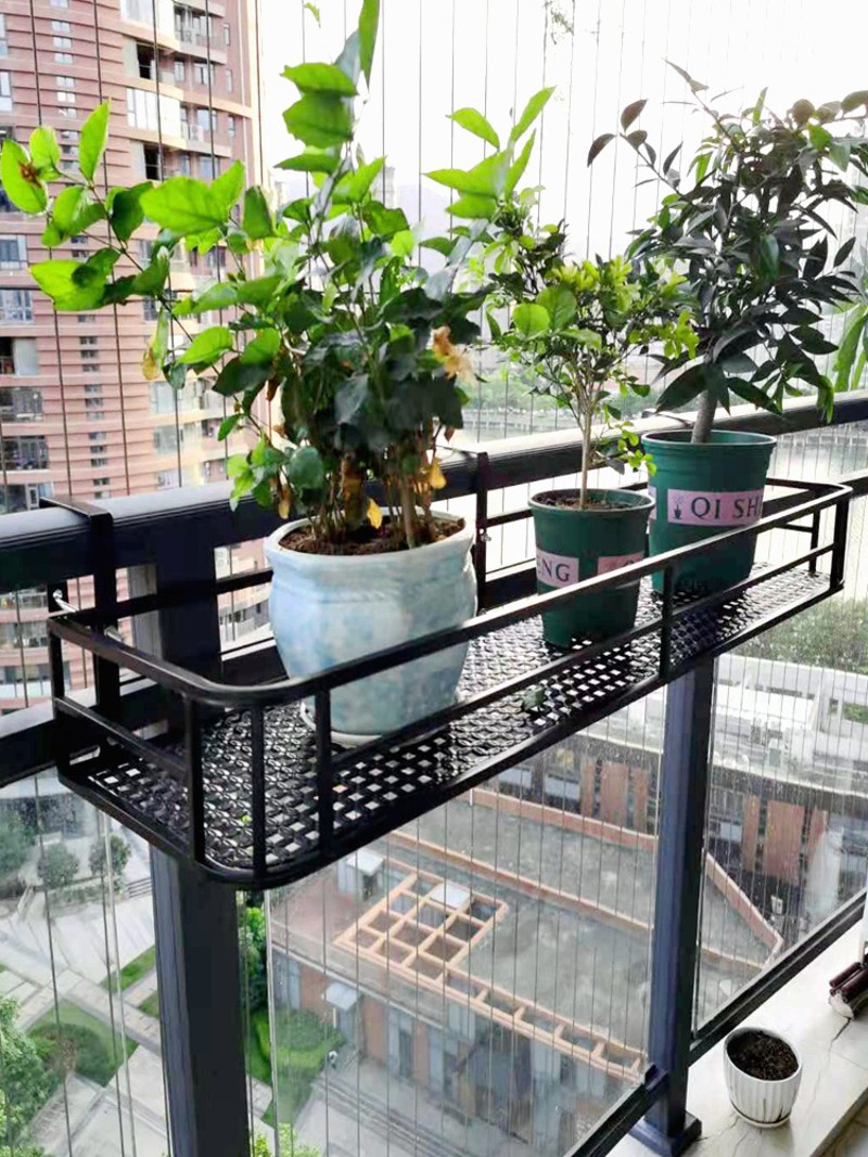 阳台挂在护栏杆悬挂式花架子铁艺置物架I窗台花卉盆栽室内外墙壁